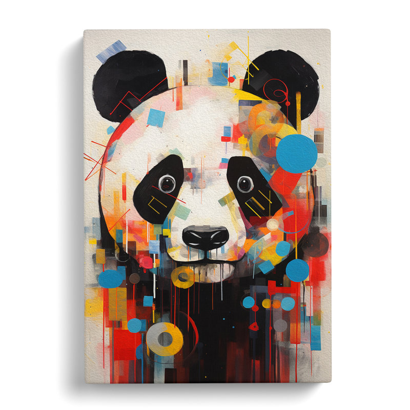 Panda Constructivism - Wrapped Canvas, 50cm H x 35cm W x 3cm D