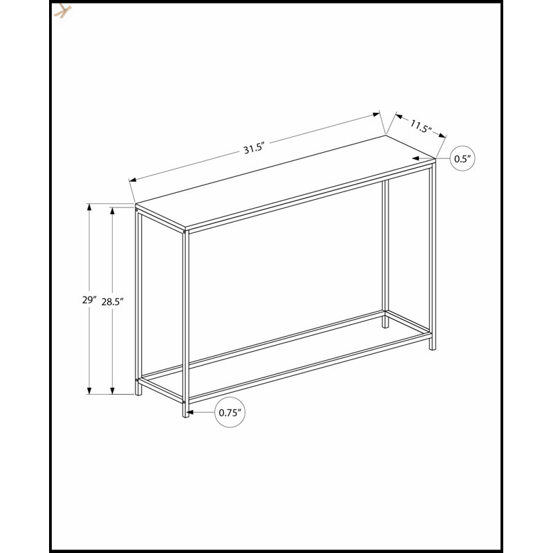 Console étroite et moderne avec plateau en stratifié blanc et structure en métal noir, parfaite pour les entrées et les côtés des canapés.
