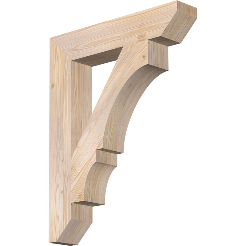 H 6 po x l 40 po x Support en bois / corbeau, H 38 po x l 5,5 po x P 30 po, Lisse, Sapin de Douglas