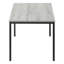 Table basse contemporaine de style contemporain avec stratifié gris et pieds en métal, parfaite pour les salons modernes et les petits espaces.