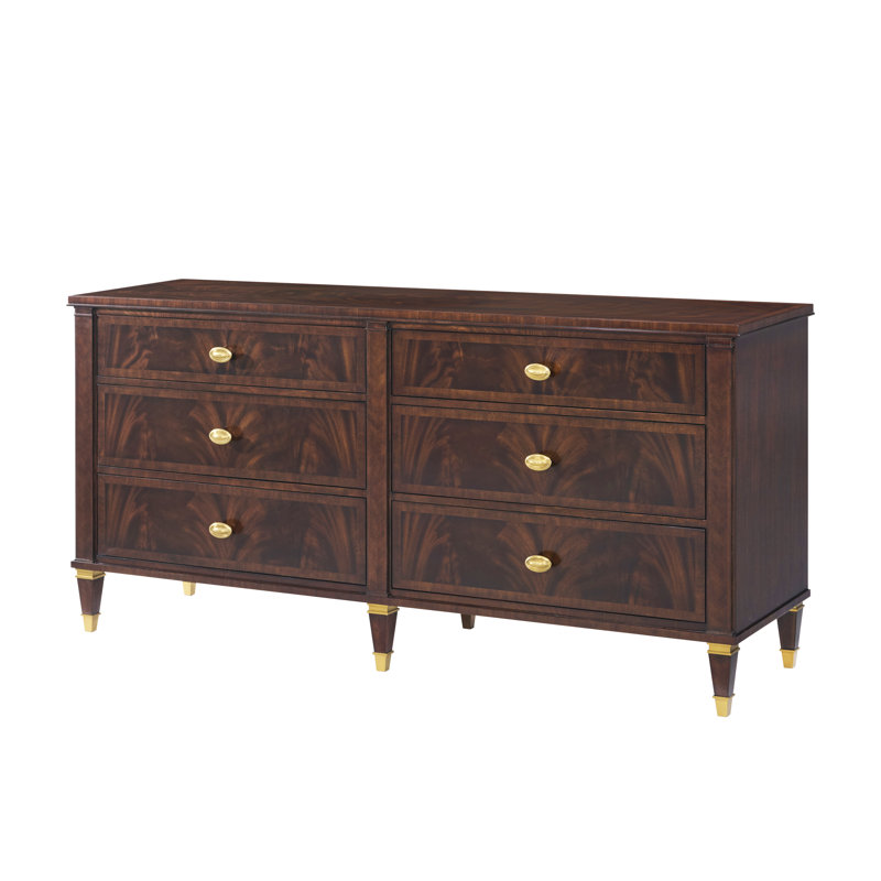 Commode 6 tiroirs Faulkner, Brun