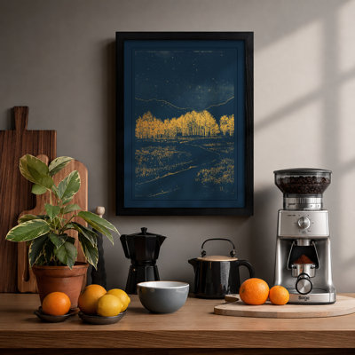 Birch Grove At Dusk Scandinavian - Print