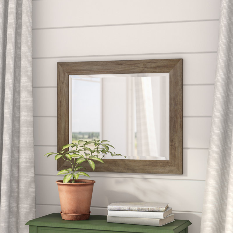 Miroir d'appoint Euin, H 41,5 po x l 35,5 po, Brun