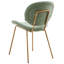Luana 42cm H Upholstered Metal Upholstered Back Side Chair-121394612