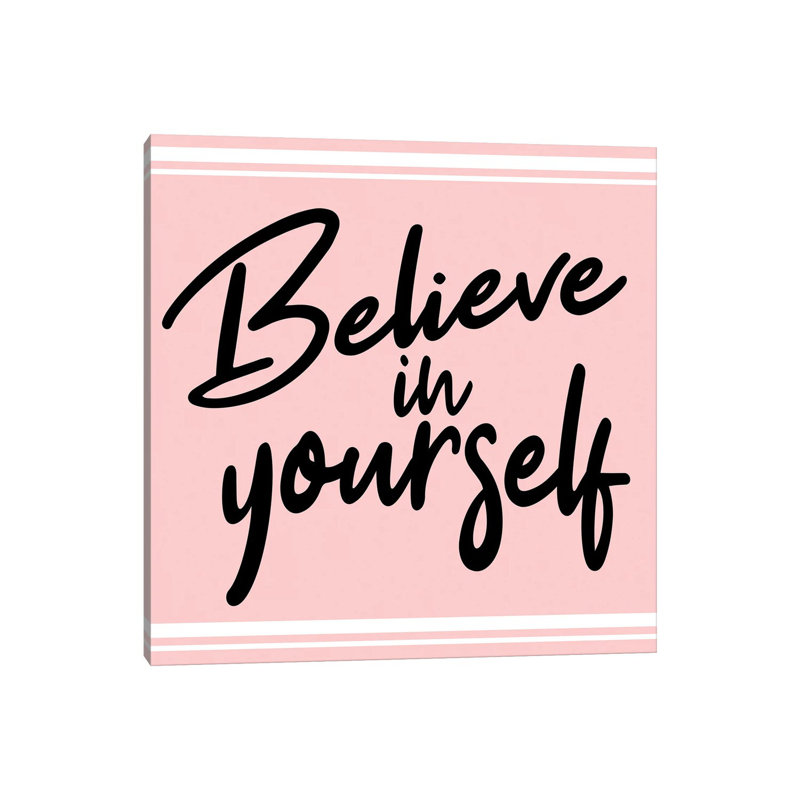 Believe Pink by Kimberly Allen - Wrapped Canvas Print, 30.48 cm H x 30.48 cm W
