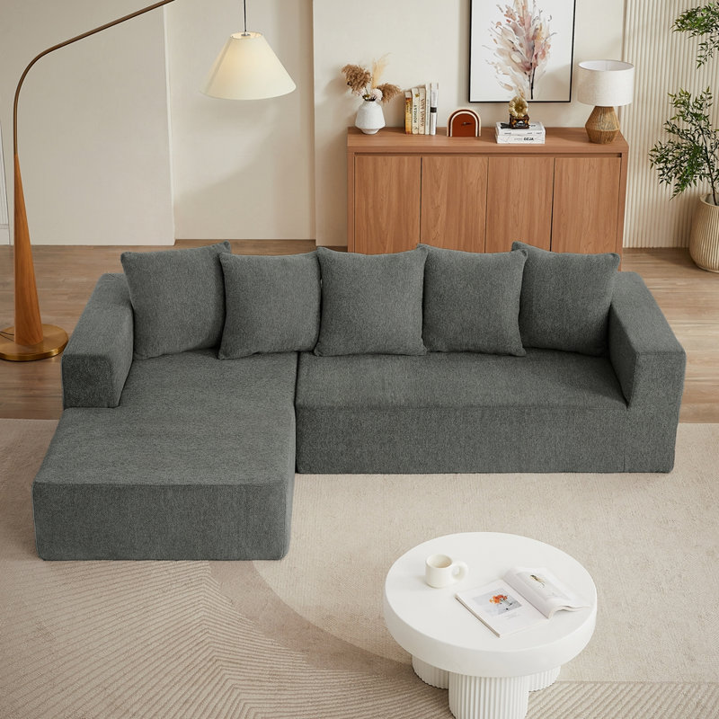 Ensemble de canapé modulaire en L Chenille