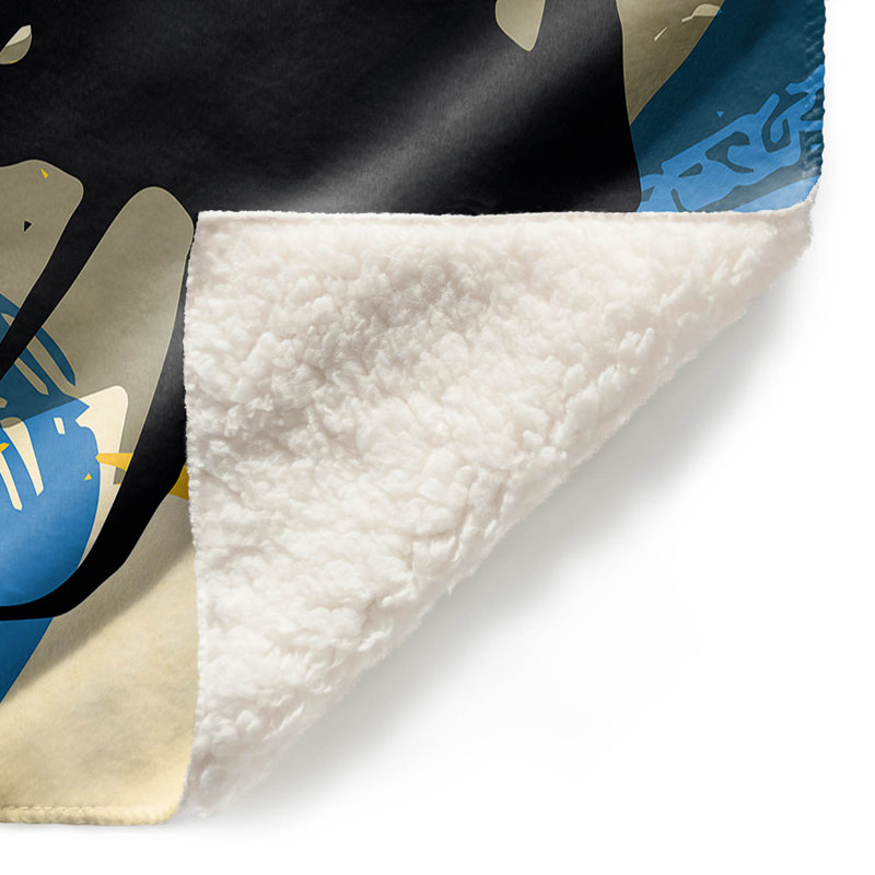 Couverture à sherpa 3 doux fleurs graffitis, l 51 po x L 60 po