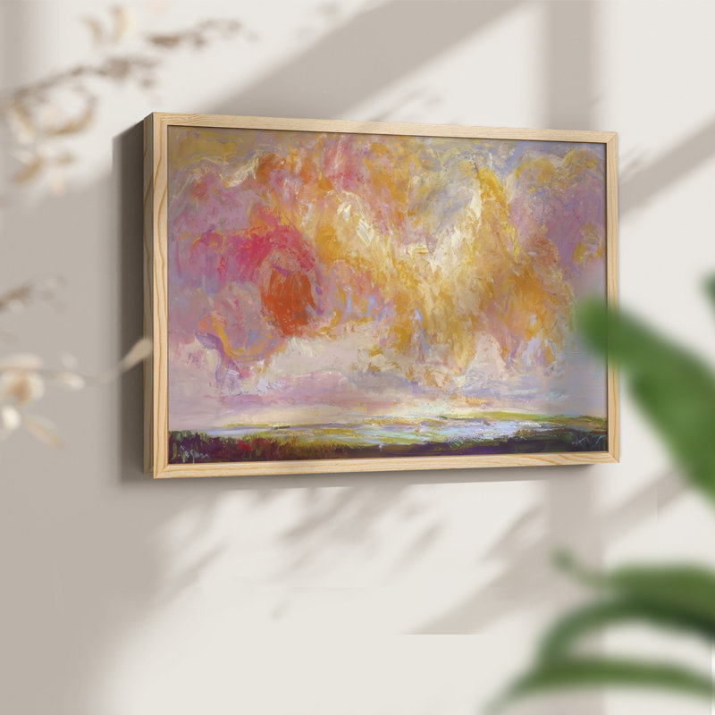 «With a Happy Heart» - Impression encadrée - Restickable, Naturel, H 16 po x l 20 po