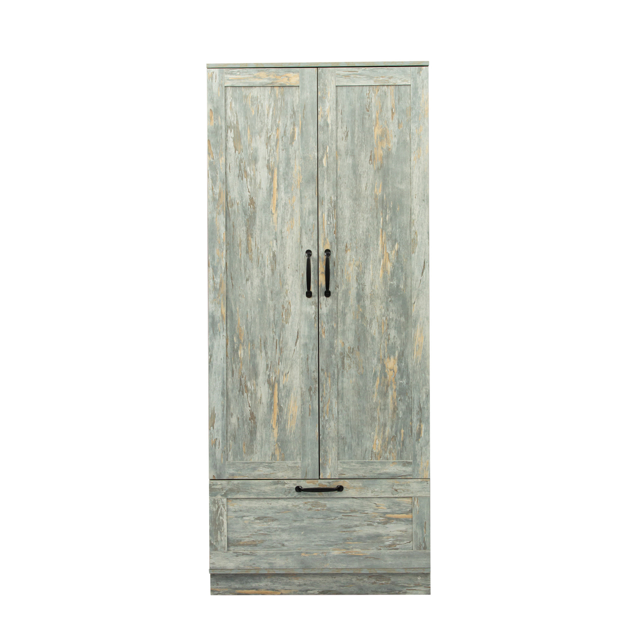 Wardrobe Bedroom Clothes Storage Organizer Closet Pine Panama Range Millwood Pines Color: Gray