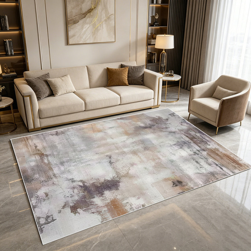 1PC Vintage Distressed Abstract Farmhouse Textured area rugs for Living Room, Soft and Comfortable, Suitable for all seasons, easy-to-maintain, machine washable Indoor floor mat, Under Table Farmhouse suitable for dining room, bedroom, entryway,