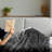 Ambesonne Tree Fleece Throw Blanket Modern Art Pattern Boho Grey White-105687963