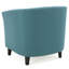 Chaise d'appoint confortable en tissu, design moderne bleu sarcelle pour la maison