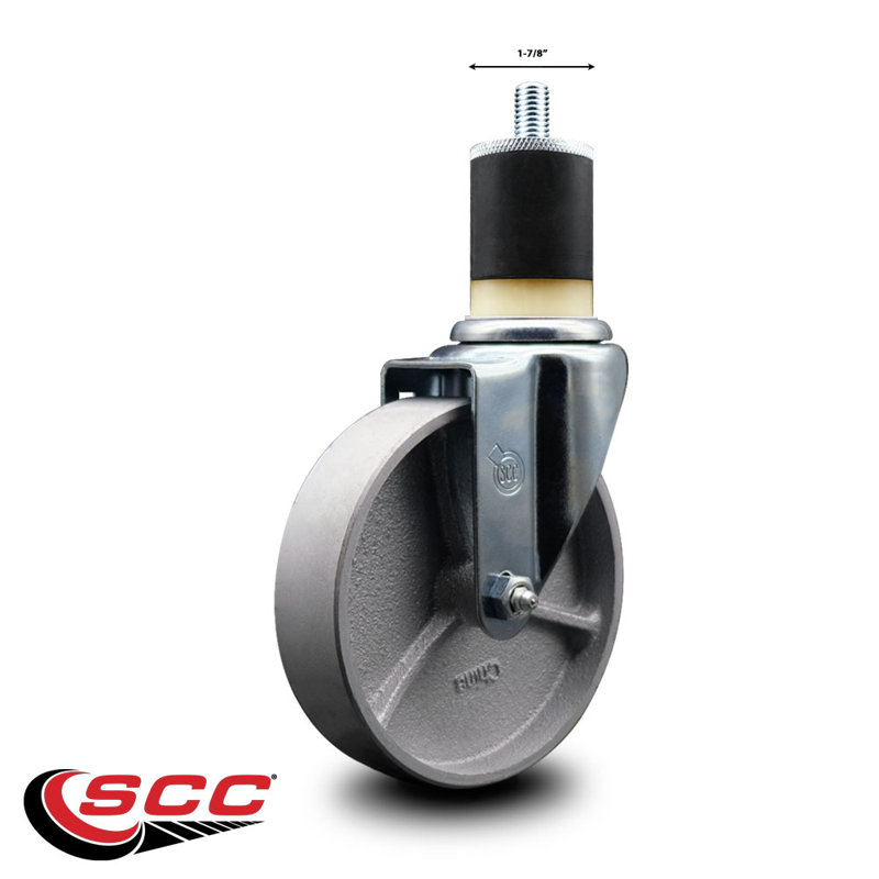 Roue semi-pivotante en acier 1-7 / 8 pouces SCC