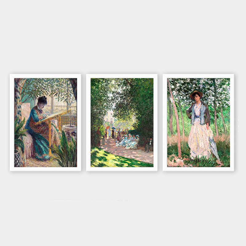 Elegant Decorative Framed Painting Set (3 Pieces), 13.8 x 17.7 inches Each | 100% Wooden with 100% Polystyrene Frame (Thickness: 0.8 inches) | UV Digital Printing, Perfect for Living Room & Home Décor