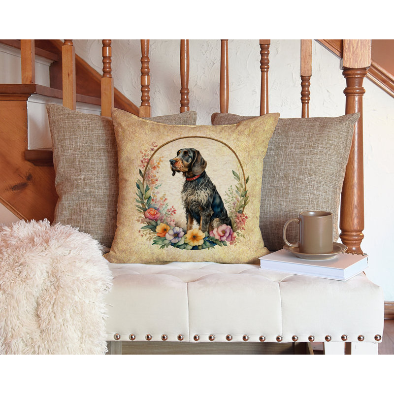  Coussin décoratif intérieur / extérieur en polyester Autre / Sans motif, H 14 po x l 14 po x P 3 po