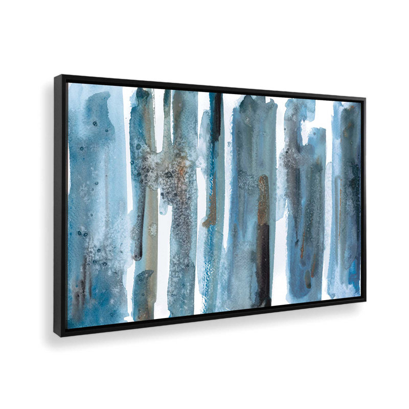 Frozen Forest Reflections, reproduction sur toile dans un cadre, Noir satiné, H 12,75 po x l 18,75 po