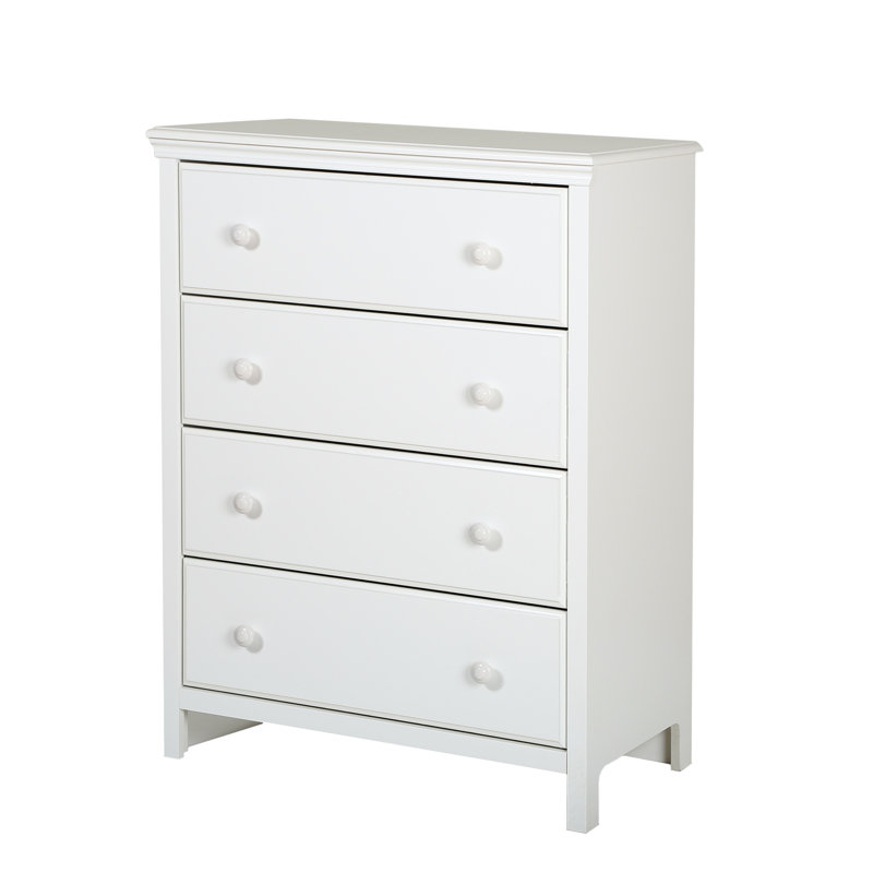 Commode 4 tiroirs Cotton Candy, Blanc
