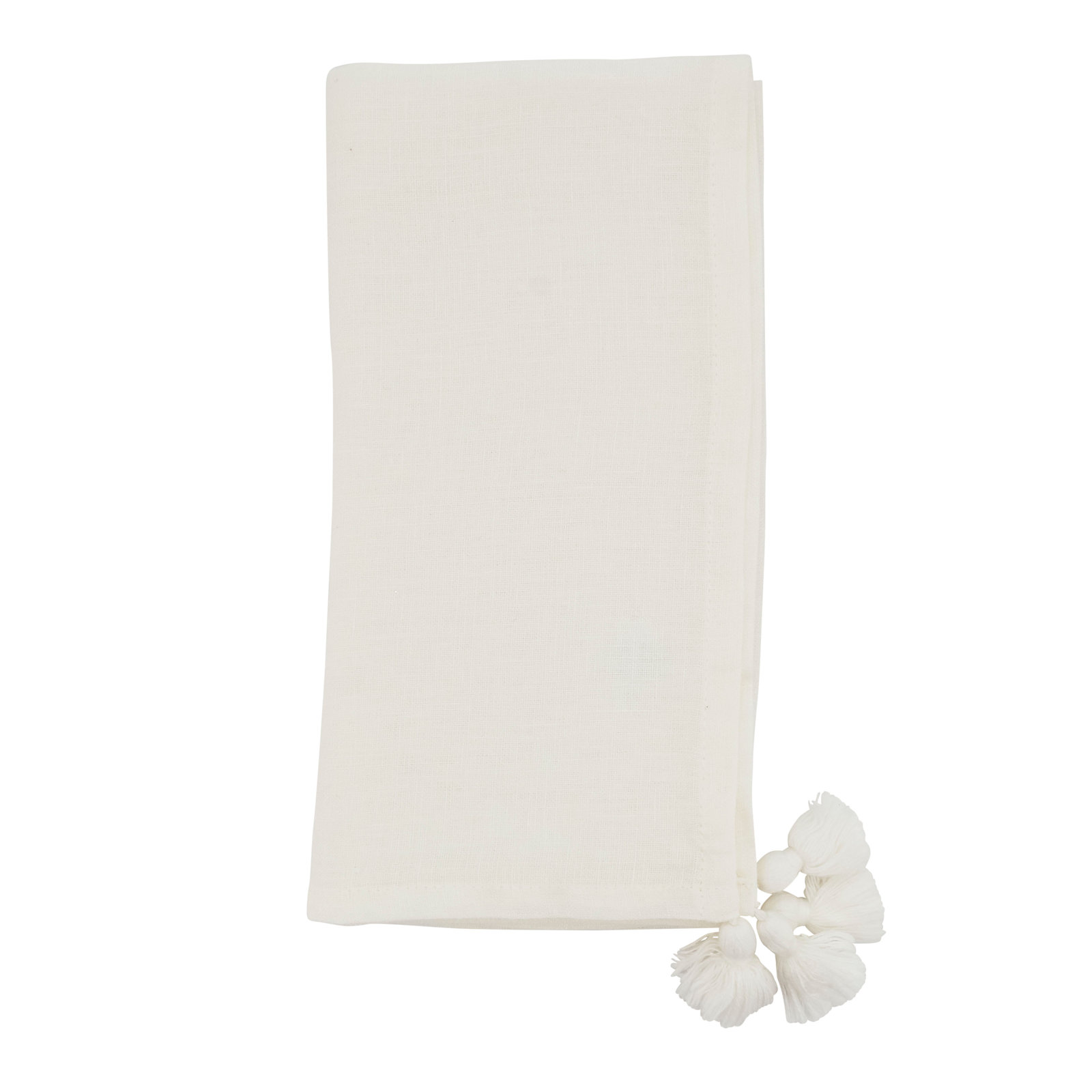 Saro Rowan Linen Napkin, Ivory