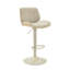 Swivel Upholstered Adjustable Height Counter Stool with Metal Frame