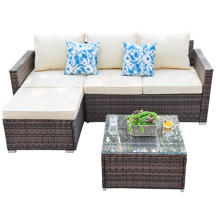 Zipcode Design™ Don 4 - Person Outdoor Seating Group with Cushions &  Reviews