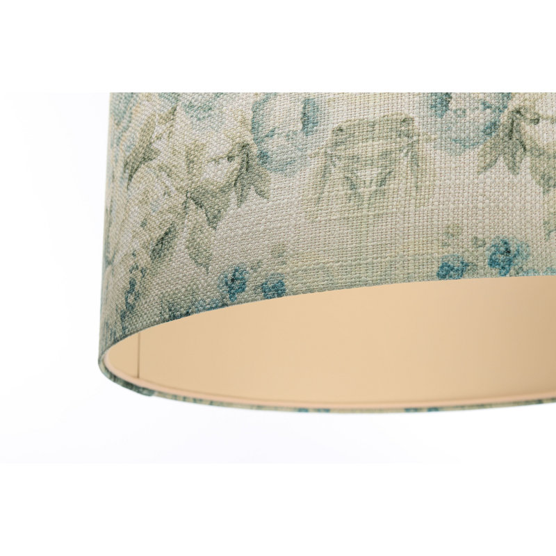 1 - Light Cream Drum Pendant, 112cm H x 50cm W x 50cm D
