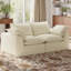 Canapé modulaire Boneless de 77 po Cloud Boneless, canapé Cloud moderne avec coussin d'assise et de dossier profond, canapé confortable sans pivot pour salon, chambre à coucher, appartement, housse amovible, aucun assemblage requis, beige-126450720