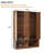 Farmhouse Hall Tree with Rattan Doors, 4-in-1 Entryway Bench Featuring 6 Hooks, Enclosed Cabinets, Adjustable Shelves, and Open Shoe Storage.-129594800