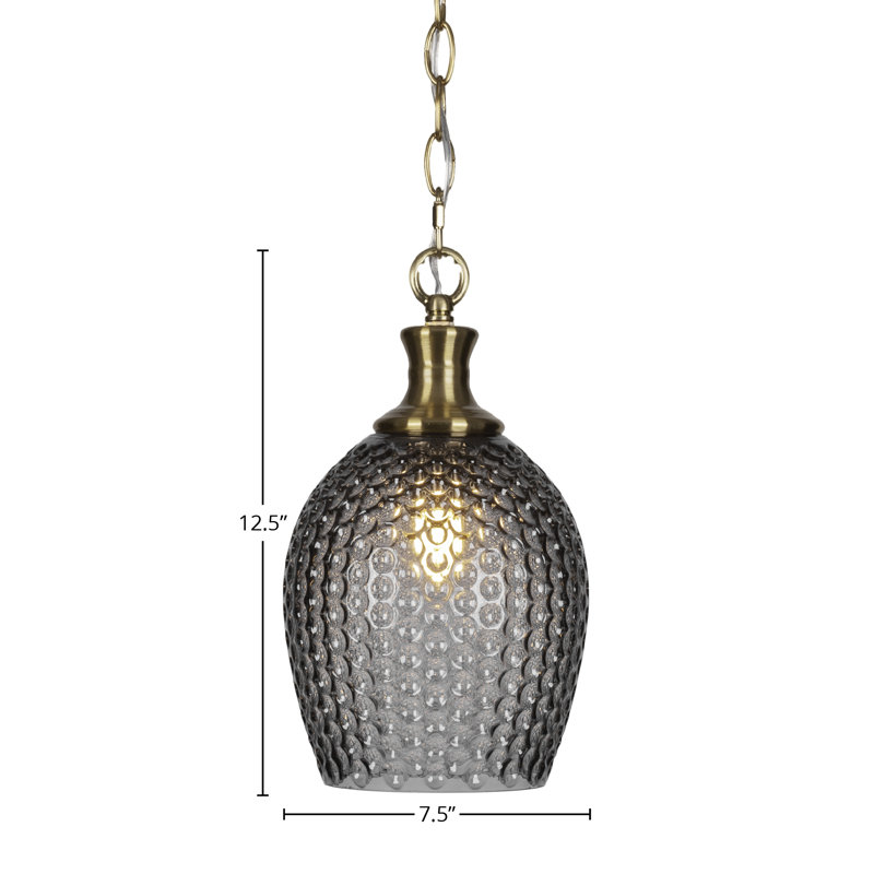 Luminaire suspendu à chaîne Zola, Laiton
