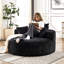 Canapé-lit simple en chenille de 55 pi pour salle de projection, installation facile, rembourrage en mousse noire, coussin