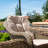 Balch 6 Seat Round Rattan Fire Pit Dining Set - with Lazy Susan