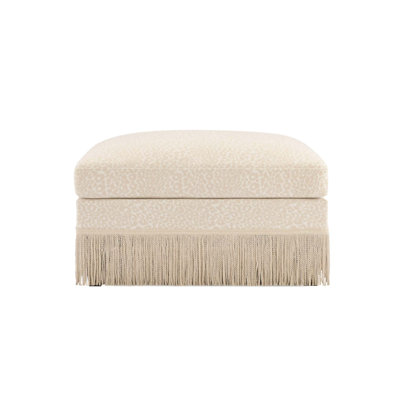 Leopard Print Chenille Ottoman - Soft, Elegant, And Versatile For Modern Living Spaces