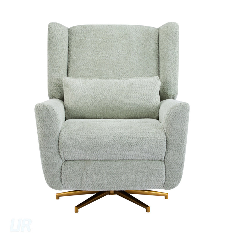 Fauteuil inclinable électrique rembourré Boucle avec base pivotante à 360 ° 5 étoiles Boucle, Boucle vert clair