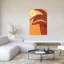 Ensoleillé plante ensoleillée abstraite moderne plante grasse, impression d'art mural paysage-129968175