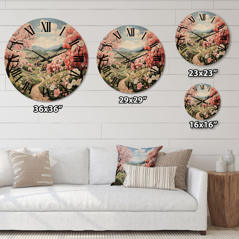 Horloge murale en campagne surdimensionnée, Moyenne