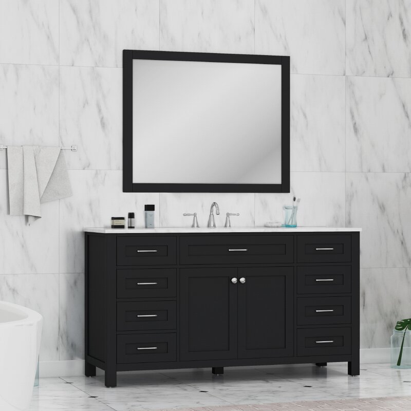 Red Barrel Studio® Cecilton 60'' Free Standing Single Bathroom Vanity ...