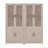 Cabbar Bookcase with Adjustable Shelves and Tempered Glass Doors in (Set of 2)-1923033352