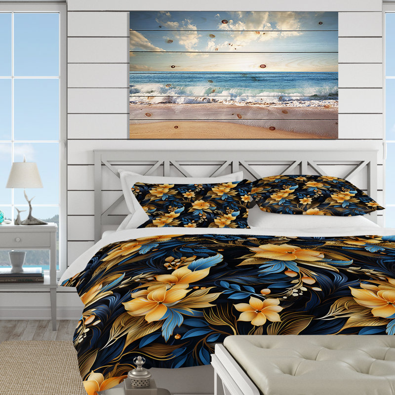 Tropical Twilight Ii Tropical Pattern - Ensemble de housse de couette tropical