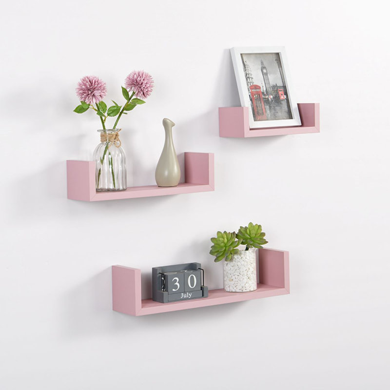David-Kevan 3 Piece U-Shape Floating Shelf
