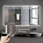 Miroir de salle de bain 48 * 32 pouces avec lumières à DEL, miroirs de salle de bain anti-buée