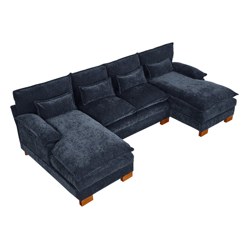 Canapé combiné 2179-BLUE Chenille, Bleu
