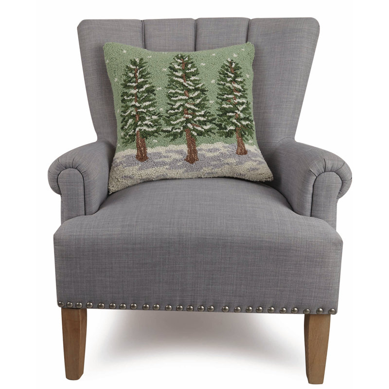 Coussin en laine Christmas Winter Trees
