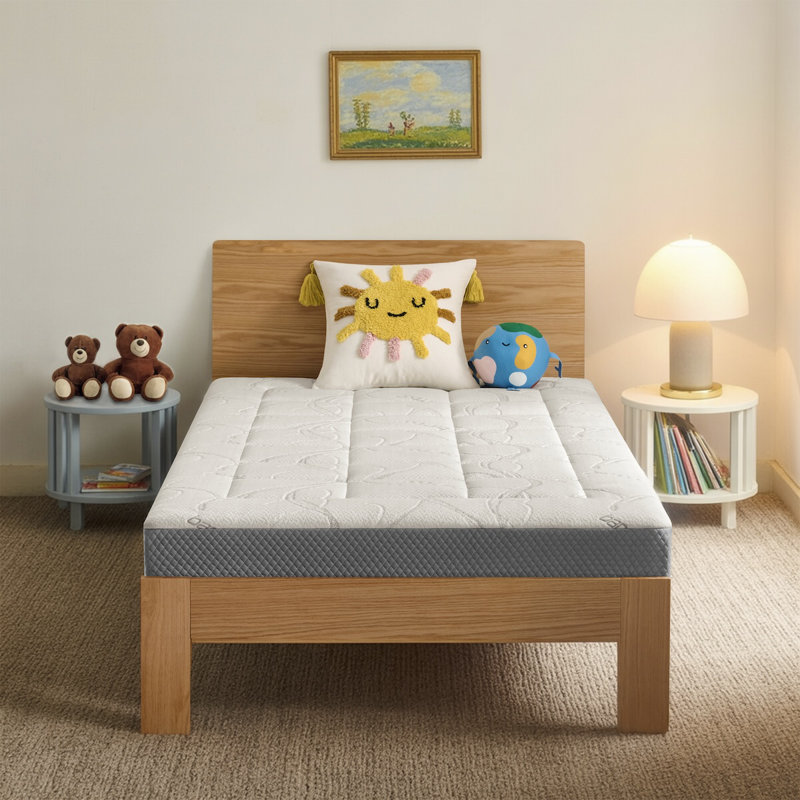 6"/8"/10" Twin Size Memory Foam Mattress In A Box - Medium Firm, Certipur-US Certified, Bamboo Cover For Kids Single Bunk Trundle Bed