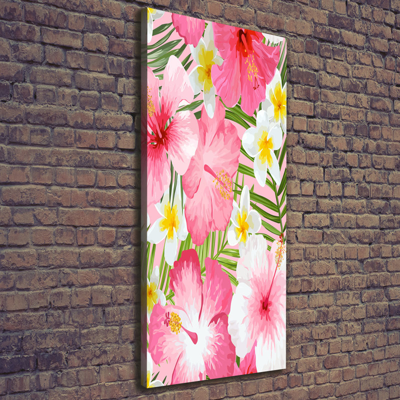 Tropical Flowers - Wrapped Canvas Print