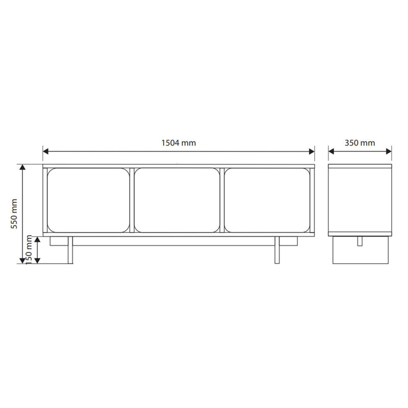 TV-LOWBOARD 150 cm