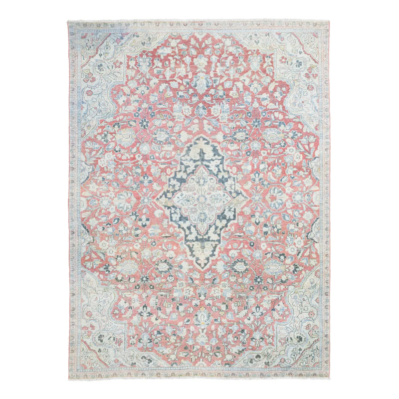 Tapis rouge à motif oriental Oistan