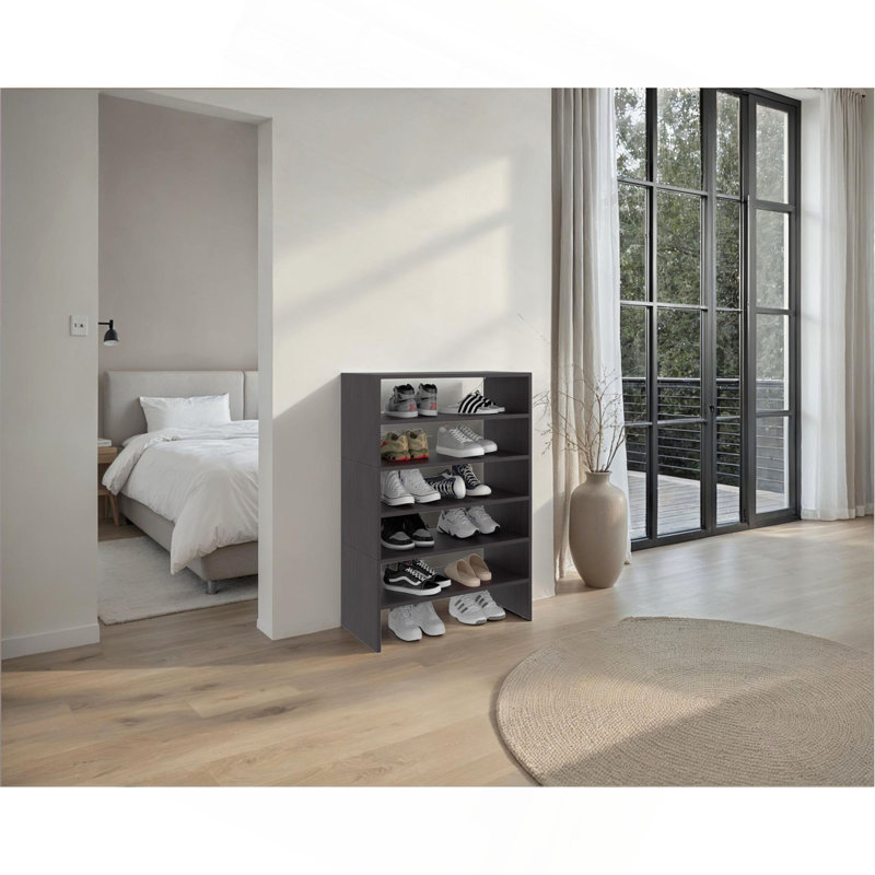 Meubles FM Houston - Étagère à chaussures moderne au design élégant pour chambre et couloir