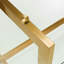 Lula Glass Top Metal Base Dining Table