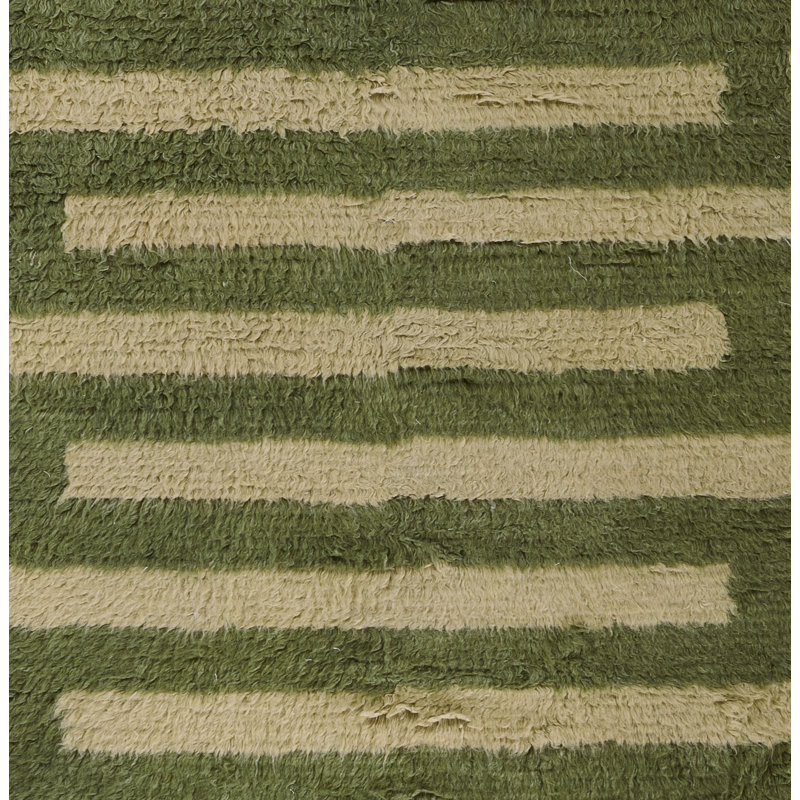 Wool Geometric Area Rug, Rectangle 5' x 8'