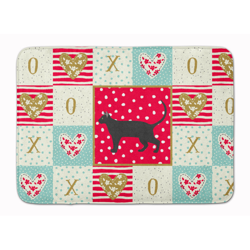 Tapis de cuisine à mousse mémoire cat love Charvi, Pantherette 1