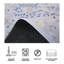 4X6 Modern Gray Birds Machine Washable Area Rug with Built-in Padding and Non-Slip Backing-1013725233